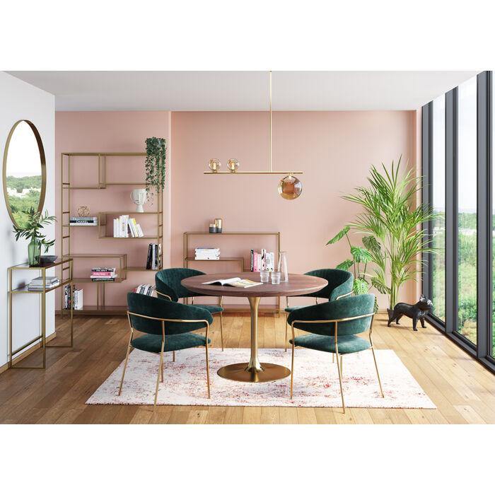 Mirrors - Kare Design - Mirror Curve Round Brass Ø100cm - Rapport Furniture