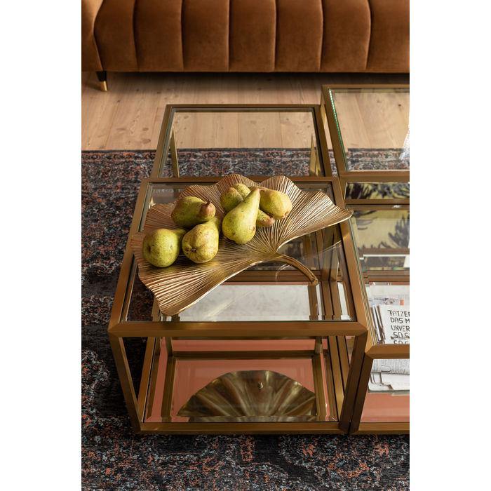 Living Room Furniture Coffee Tables Coffee Table Luigi Gold (4/Set)