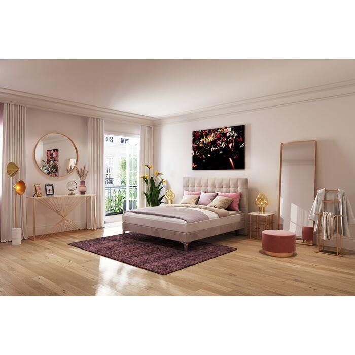 Living Room Furniture Stools Stool Cherry Mauve Brass Ø55cm