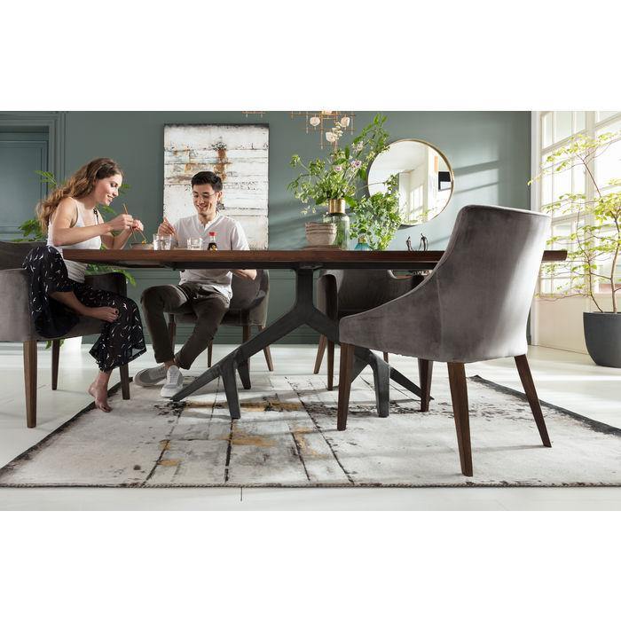 Living Room Furniture Tables Table Roots Dark 220x100cm
