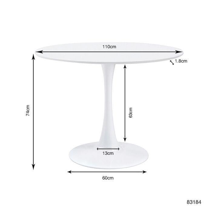 Living Room Furniture Tables Table Schickeria White Ø110