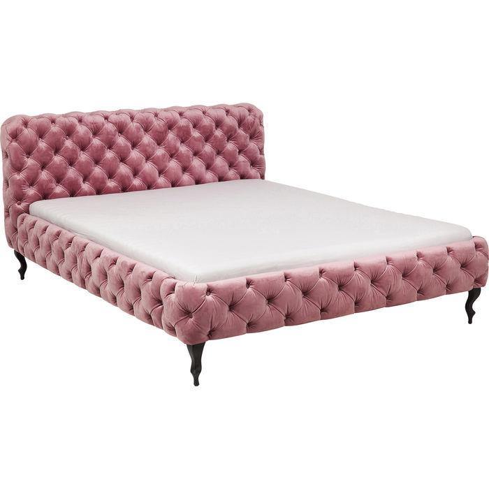 Bedroom Furniture Beds Bed Desire Velvet Mauve 160x200cm