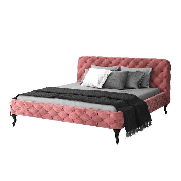 Bedroom Furniture Beds Bed Desire Velvet Mauve 160x200cm