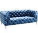 Living Room Furniture Sofas and Couches Sofa Look 2-Seater Velvet Blue