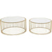 Living Room Furniture Coffee Tables Coffee Table Wire Brass (2/Set)