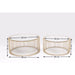 Living Room Furniture Coffee Tables Coffee Table Wire Brass (2/Set)