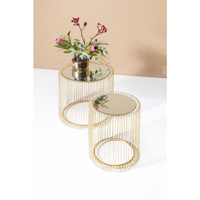 Living Room Furniture Side Tables Side Table Wire Brass (2/Set)