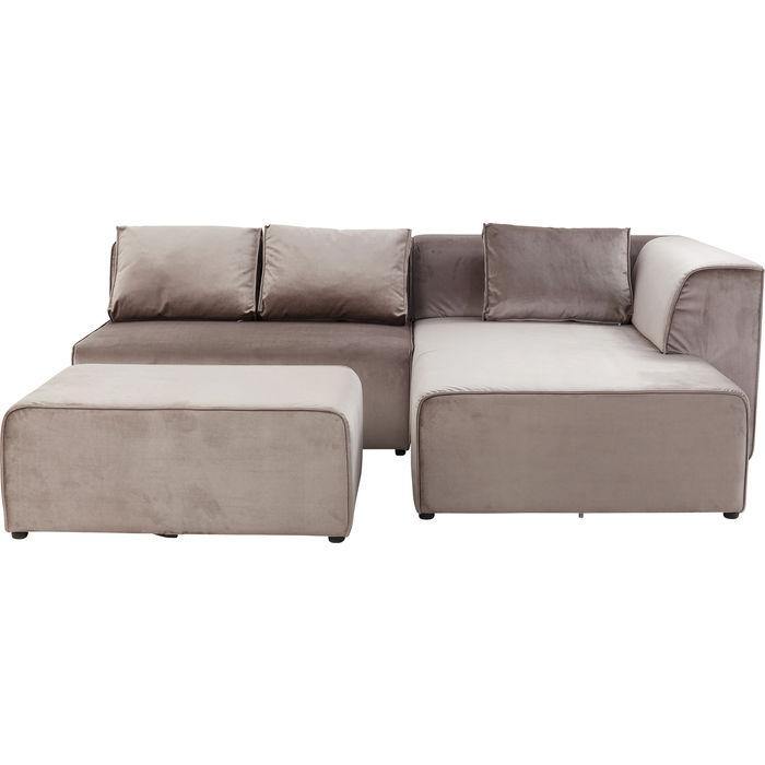 Living Room Furniture Sofas and Couches Sofa Infinity Velvet Taupe Right