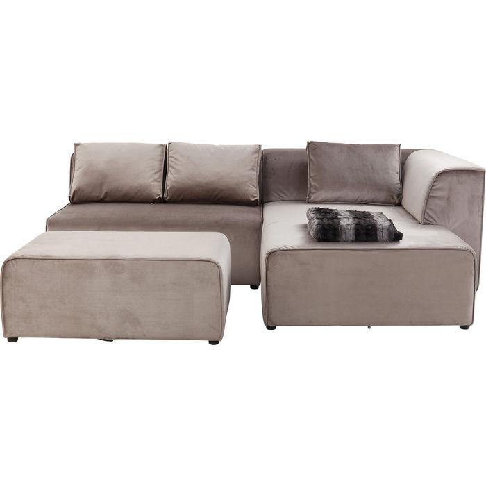 Living Room Furniture Sofas and Couches Sofa Infinity Velvet Taupe Right