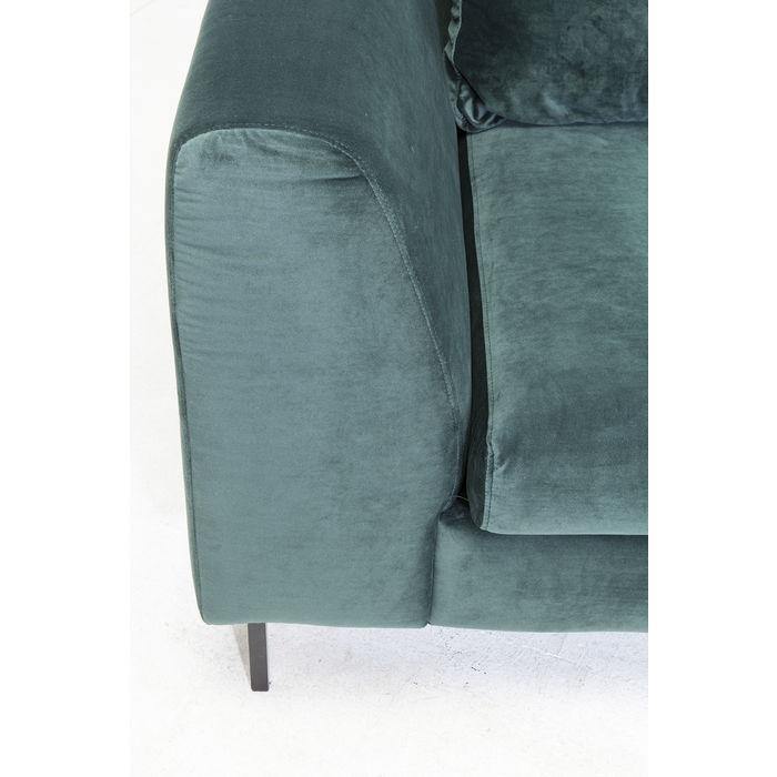 Living Room Furniture Sofas and Couches Corner Sofa Gianni Velvet Dark Green Right black