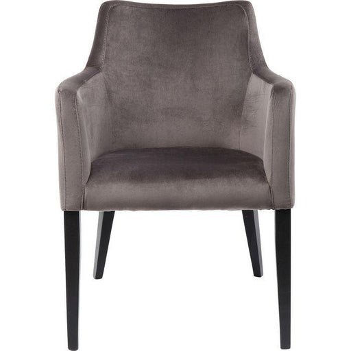 Dining Room Furniture Dining Chairs Chair with Armrest Black Mode Velvet Grey