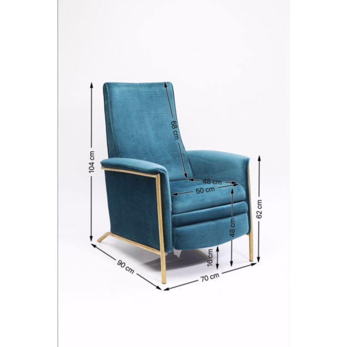 Living Room Furniture Armchairs Relax Chair Lazy Velvet Blue