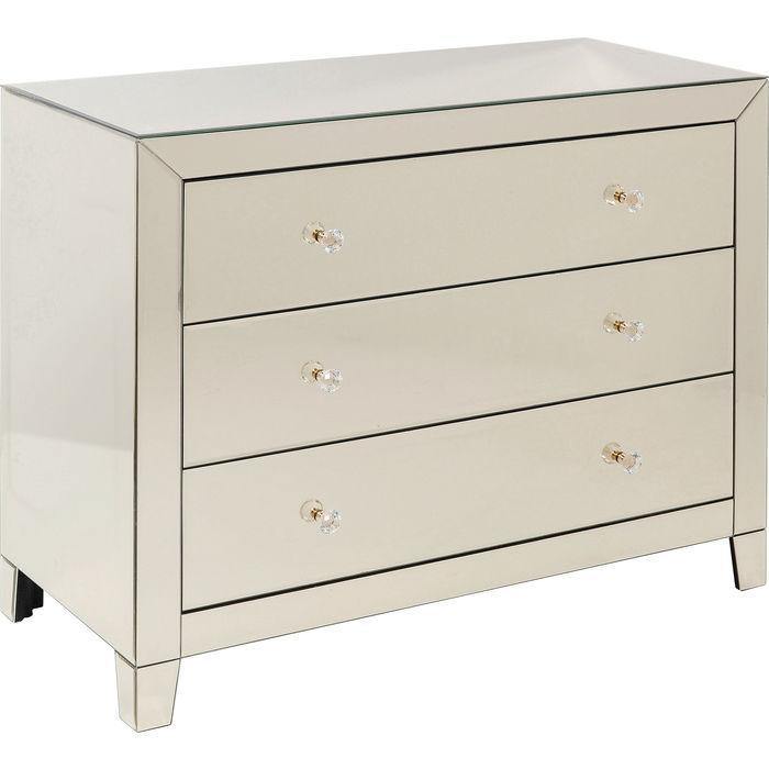 Bedroom Furniture Dressers & Sideboards Dresser Luxury Champagne 3 Drawers