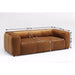 Living Room Furniture Sofas and Couches Sofa Cubetto 3-Seater Velvet Braun