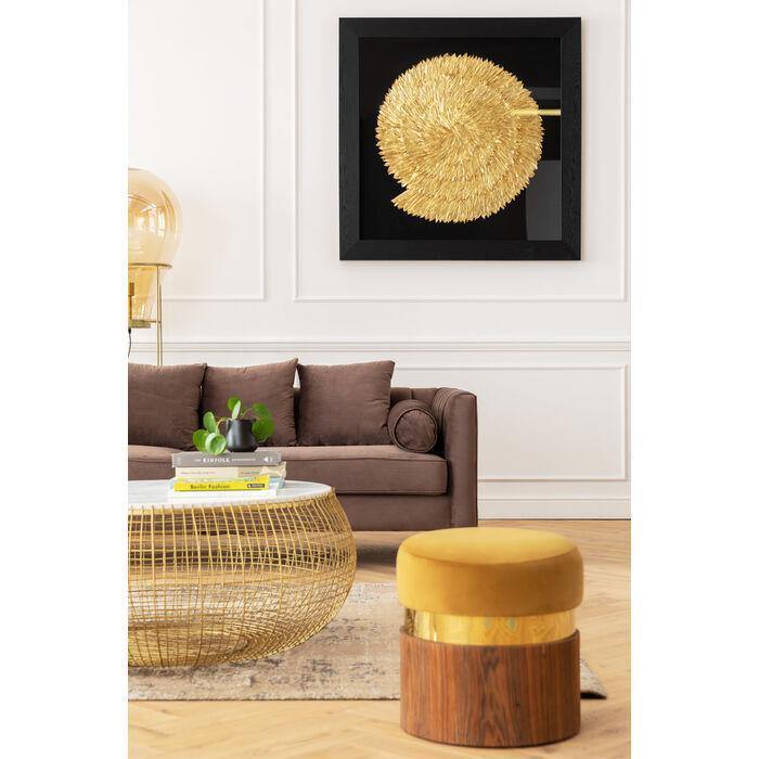Sculptures Home Decor Coffee Table Cesta Marble Gold Ø100cm