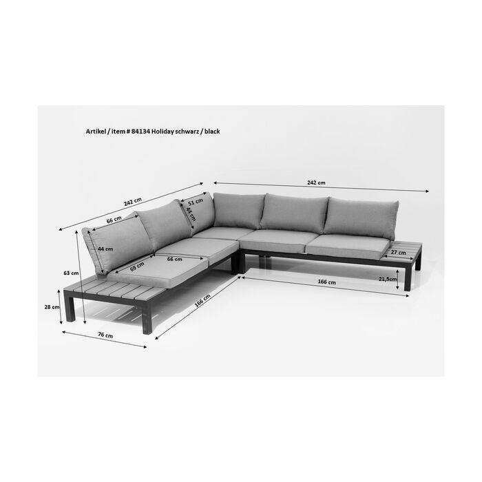 Living Room Furniture Sofas and Couches Sofa Set Holiday White (4-Pieces)