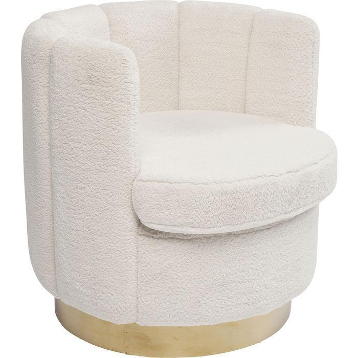 Living Room Furniture Armchairs Armchair Silhouette Fur White