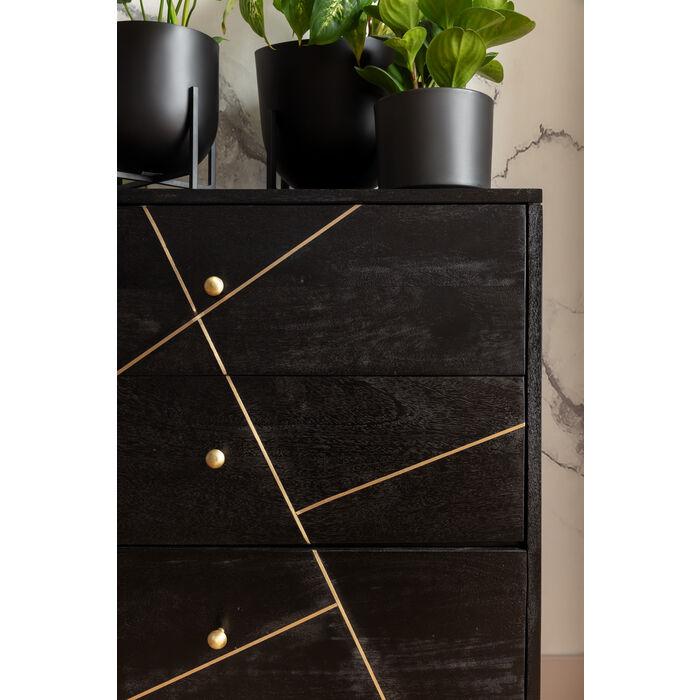 Dining Room Furniture Sideboards Sideboard Gold Vein 6 Drawers 145x82cm