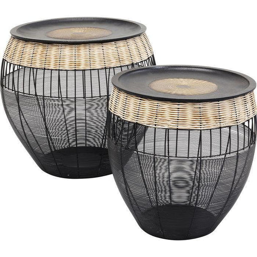 Living Room Furniture Side Tables Side Table African Drums (2/Set)