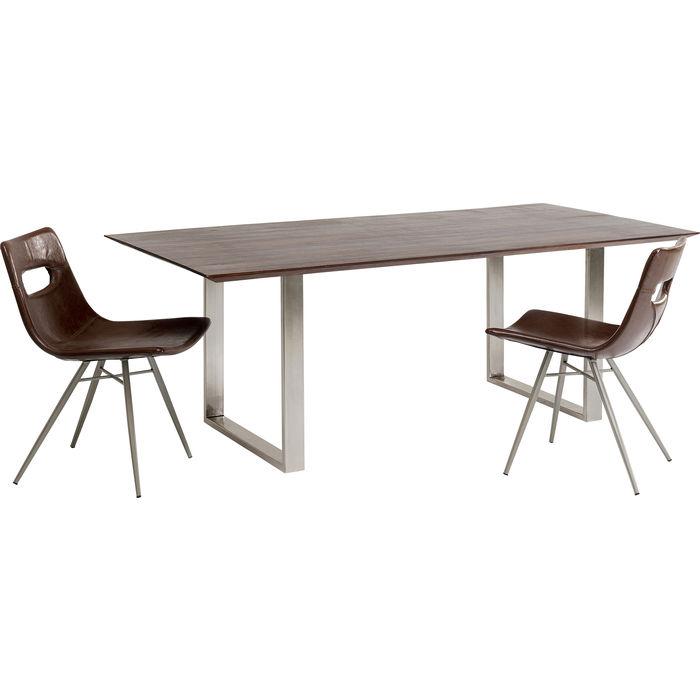 Living Room Furniture Tables Table Symphony Dark Chrome 200x100