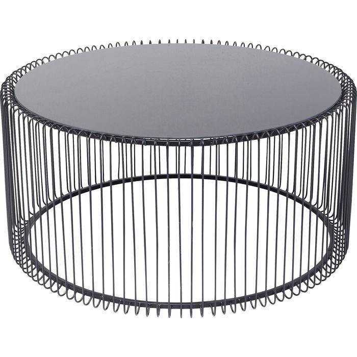 Living Room Furniture Coffee Tables Coffee Table Wire Uno Black Ø80cm