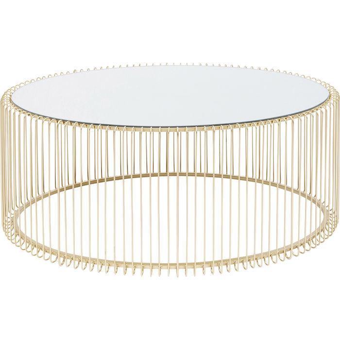 Living Room Furniture Coffee Tables Coffee Table Wire Uno Brass 60x90cm