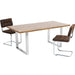 Living Room Furniture Tables Table Jackie Oak Chrome 160x80