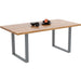 Living Room Furniture Tables Table Jackie Oak Crude Steel 160x80