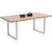 Living Room Furniture Tables Table Jackie Oak Silver 160x80