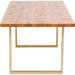 Living Room Furniture Tables Table Jackie Oak Brass 160x80