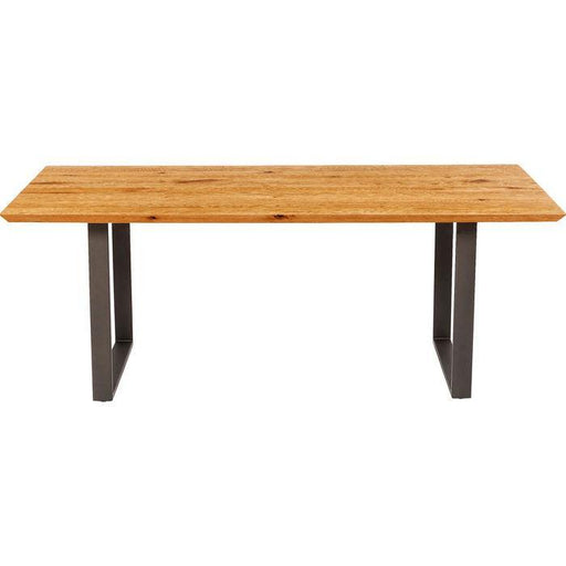 Living Room Furniture Tables Table Symphony Oak Crude Steel 160x80