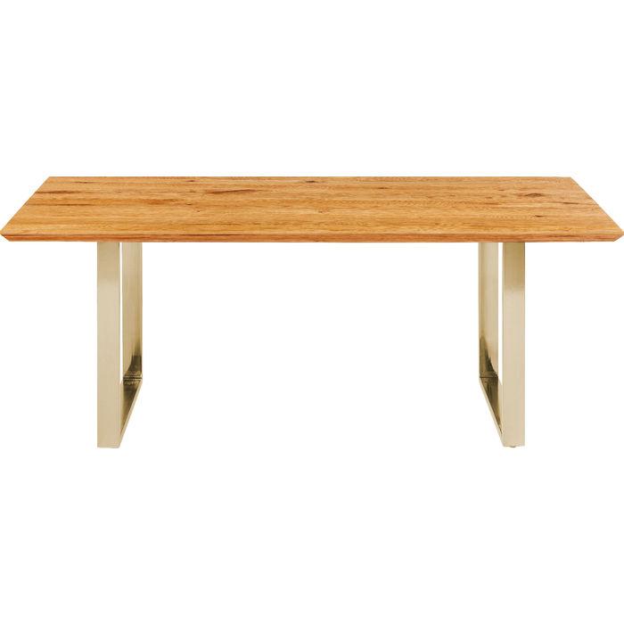 Living Room Furniture Tables Table Symphony Oak Brass 160x80