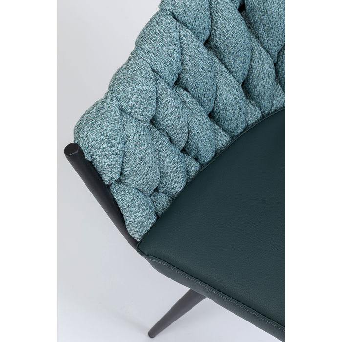 Living Room Furniture Chairs Chair with Armrest Knot Bluegreen