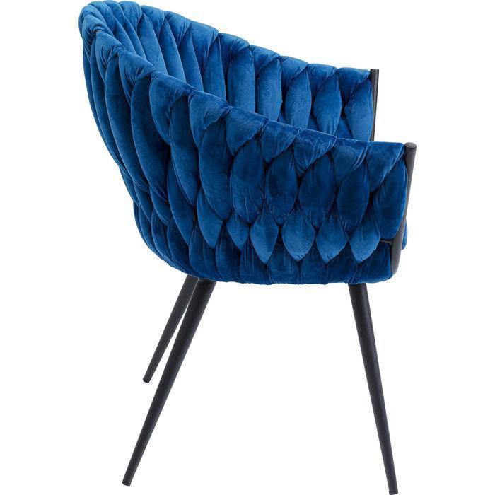 Living Room Furniture Chairs Chair with Armrest Knot Blue