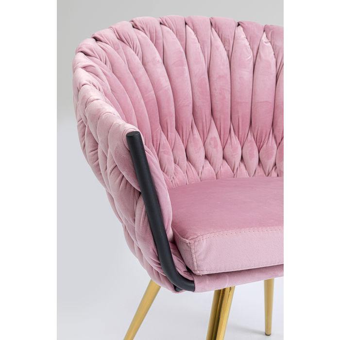 Dining Room Furniture Dining Chairs Chair with Armrest Knot Mauve