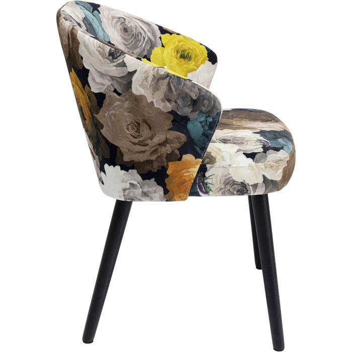 Dining Room Furniture Dining Chairs Chair with Armrest Peony Flower Yellow