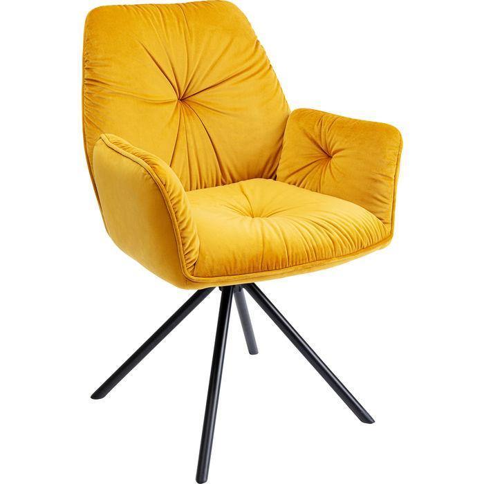 Living Room Furniture Chairs Chair with Armrest Mila Yellow