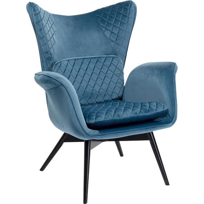 Living Room Furniture Armchairs Armchair Tudor Velvet Bluegreen
