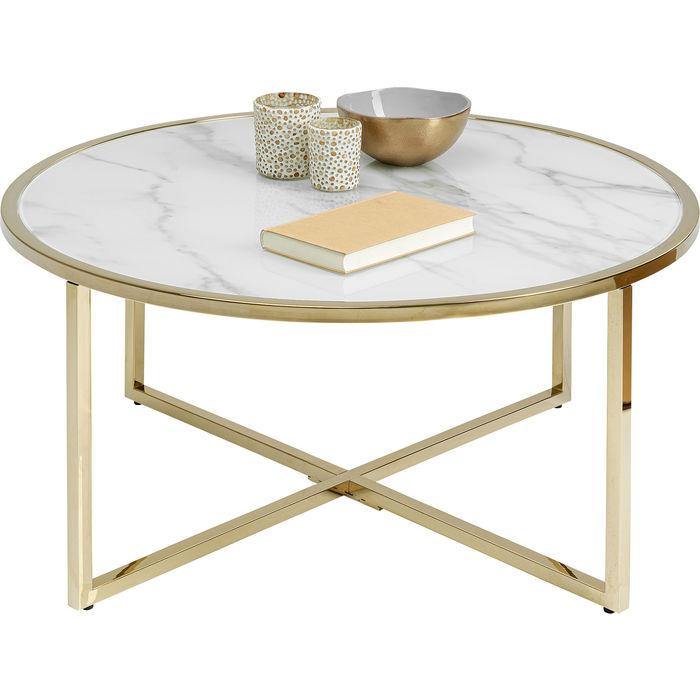 Living Room Furniture Coffee Tables Coffee Table West Beach Brass Ø80