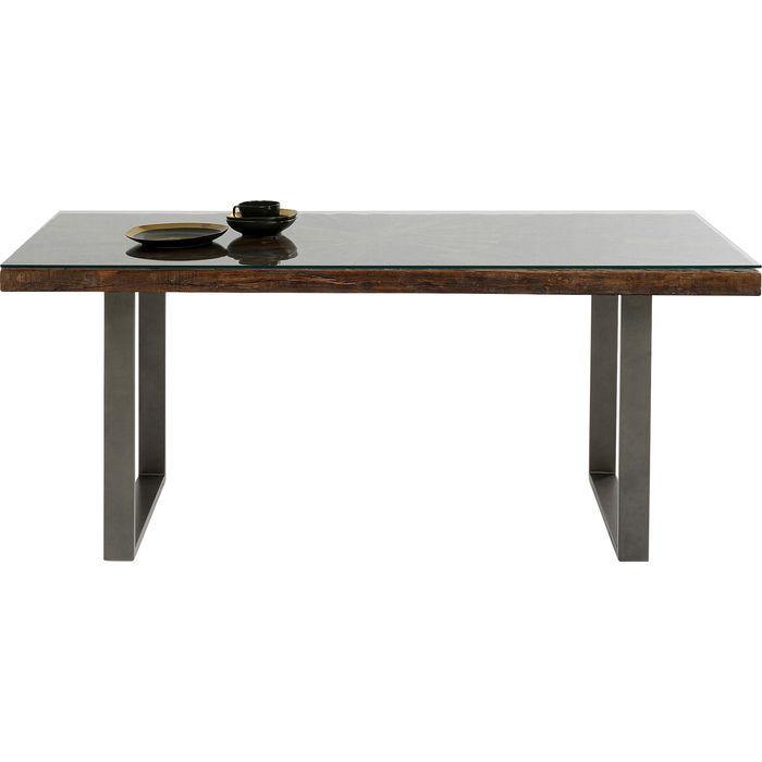 Living Room Furniture Tables Table Conley Crude Steel 180x90
