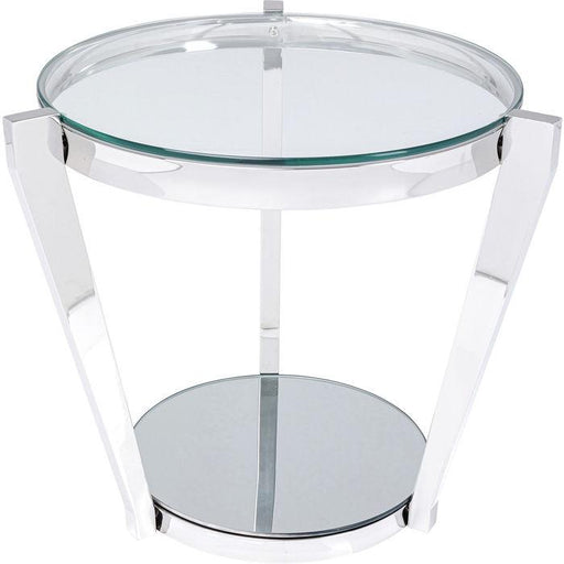 Living Room Furniture Side Tables Side Table Monocolo Silver Ø50cm