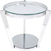 Living Room Furniture Side Tables Side Table Monocolo Silver Ø50cm