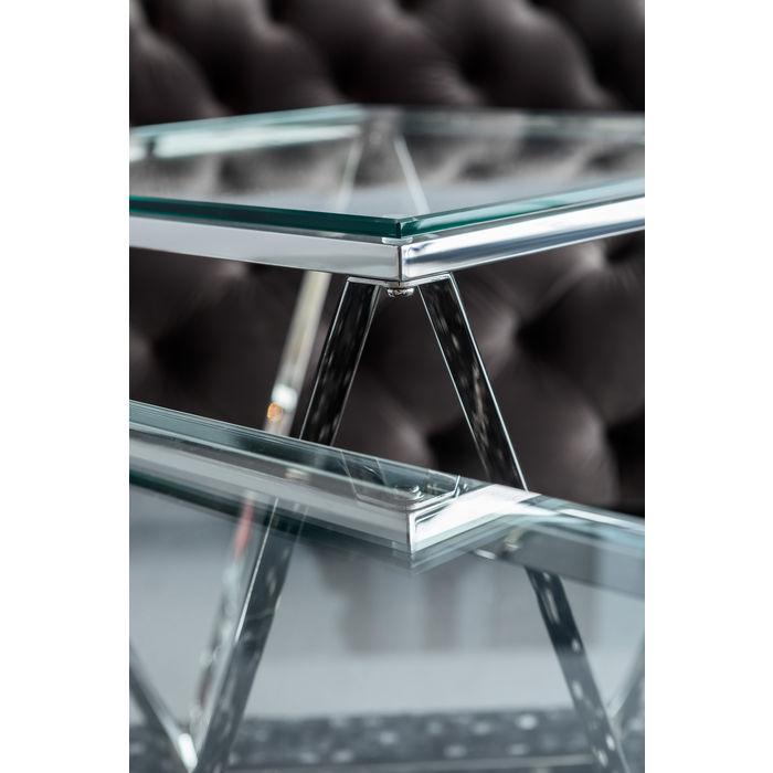 Sculptures Home Decor Coffee Table Cristallo Silver 80x80cm