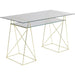 Living Room Furniture Tables Table Base Polar (Pair) Brass matt 31x49cm