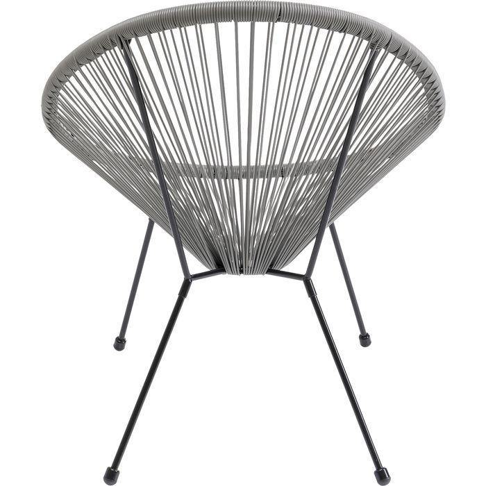 Chairs - Kare Design - Armchair Acapulco Grey - Rapport Furniture