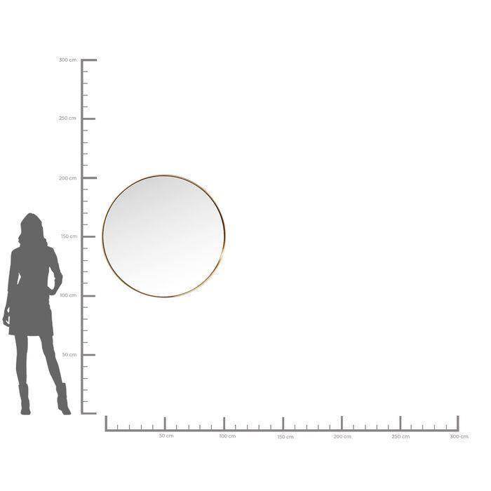 Mirrors - Kare Design - Mirror Curve MO Brass Ø100 - Rapport Furniture