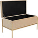 Bedroom Furniture Benches Bench Buttons Storage Beige Small