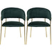 Living Room Furniture Chairs Chair with Armrest Belle Green (2/Set)