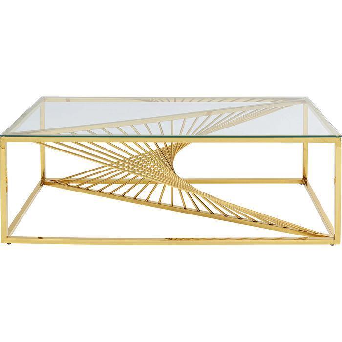 Living Room Furniture Coffee Tables Coffee Table Laser Gold 120x60
