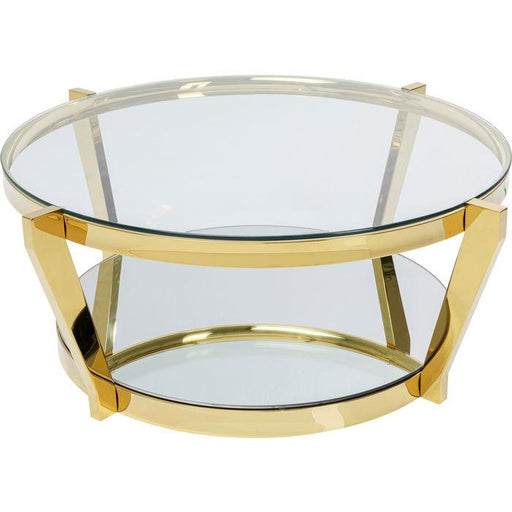 Living Room Furniture Coffee Tables Coffee Table Monocolo Gold Ø90cm